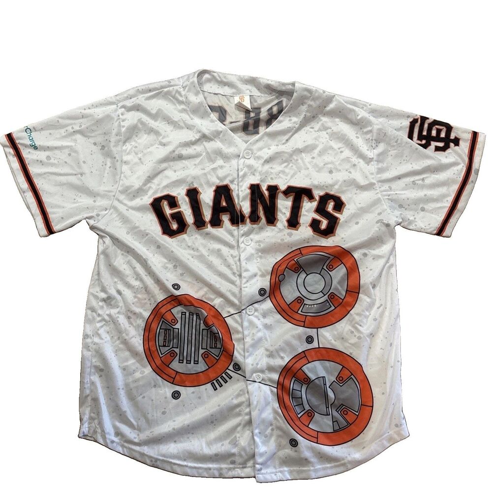 San Francisco Giants Star Wars BB-8 Jersey Mens XL SGA Stadium Giveaway Baseball